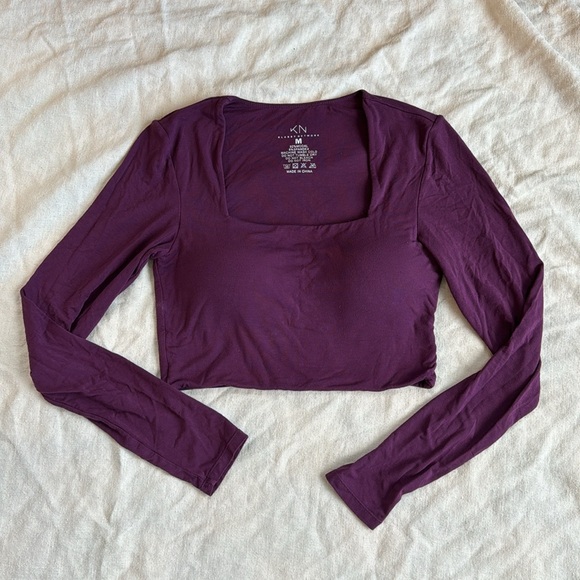 Klassy Network LONG SLEEVE SQUARE NECK BRAMI in Plum - Picture 4 of 9
